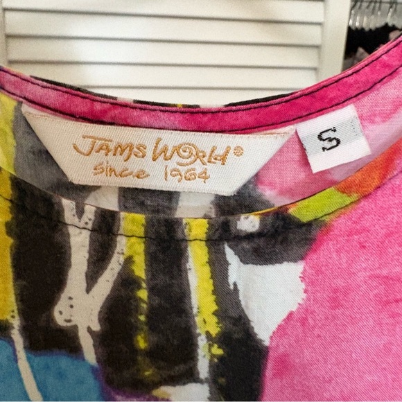 Jams World Pink and Blue Artistic Dress - Picture 2 of 3